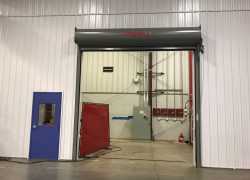 new dock door in warehouse partition