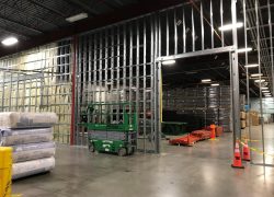 front view warehouse partition frame
