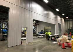 view of space for doors in new warehouse partition