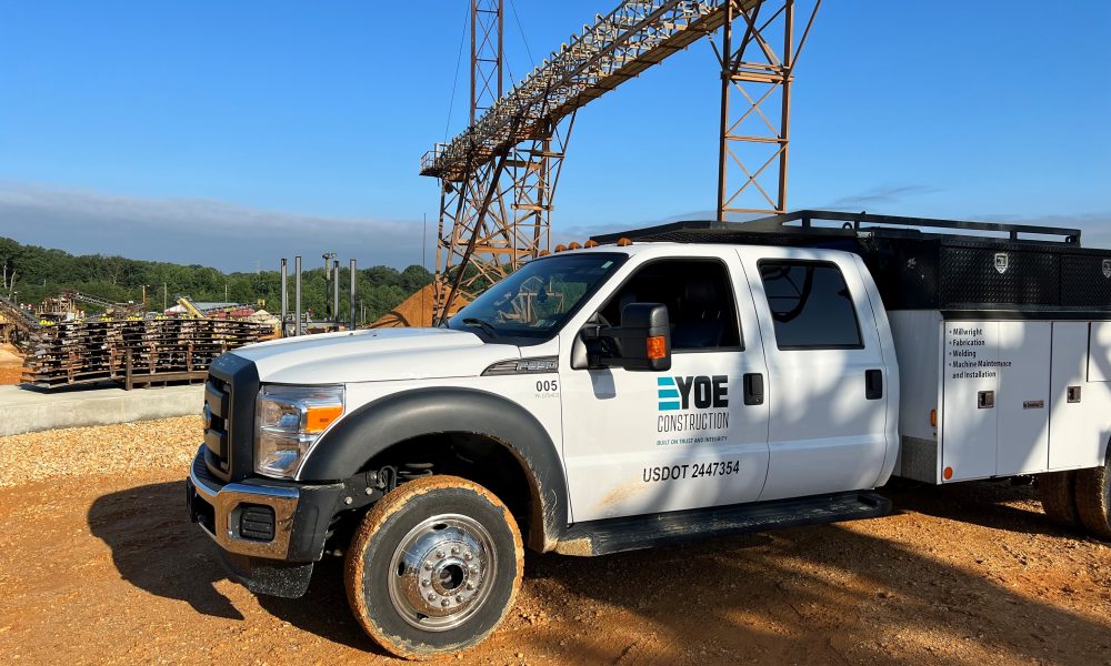 Yoe Construction truck on mining site