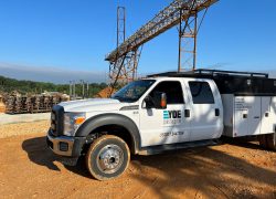 Yoe Construction truck on mining site