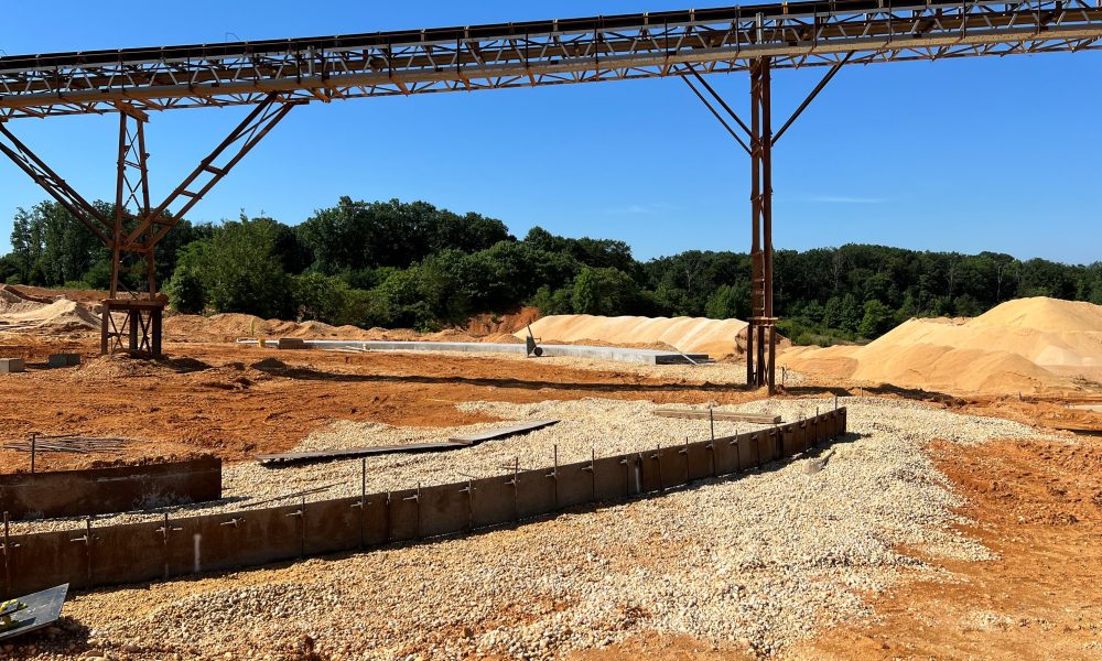 View of conveyor on mining site