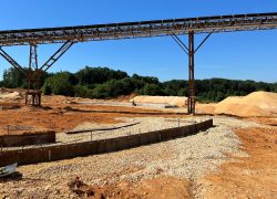 View of conveyor on mining site