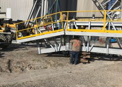 conveyor foundation concrete installation