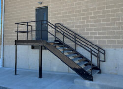 metal stairs and railing