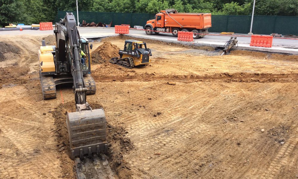 site excavation work heavy equipment