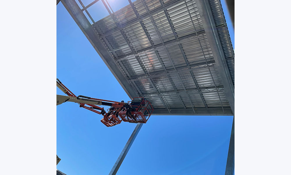 canopy install view from below