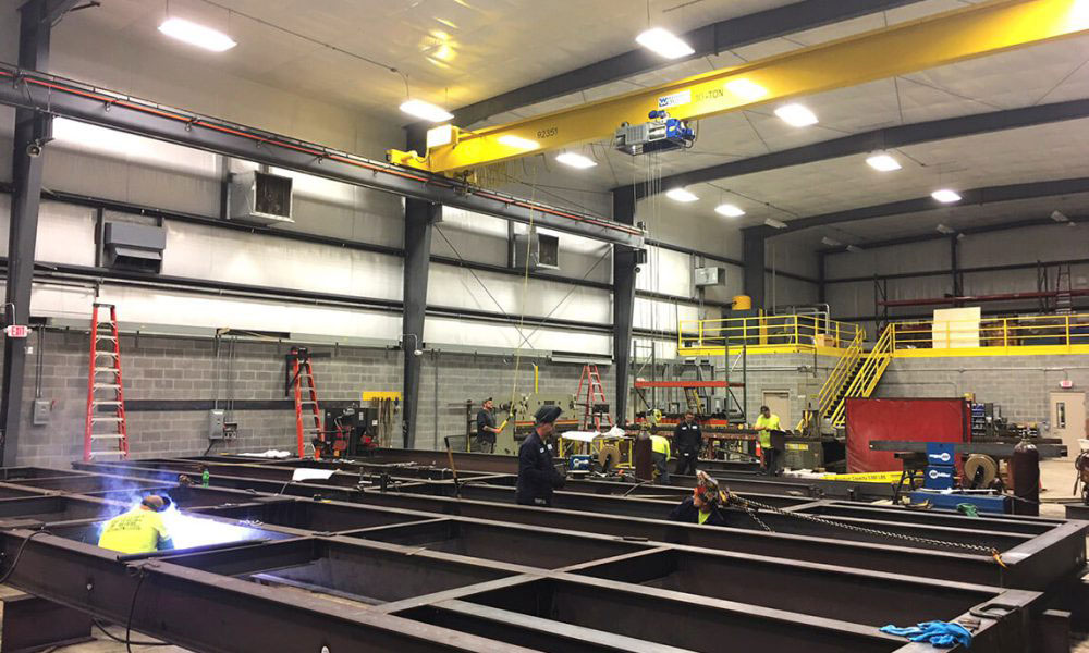 view of structural steel installation